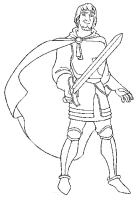 A coloring page of the hunchback of notre dame